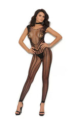 Siyah Özel Fileli Seksi Özel Vücut Çorabı