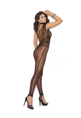 Siyah Özel Fileli Seksi Özel Vücut Çorabı