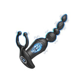 Telefon Kontrollü Anal Vibratör ve Penis Halkası Siyah