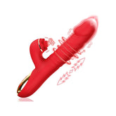 Teleskopik Akıllı Hareketli Çift Motorlu Şarjlı İleri Geri Hareketli Klitoris Emiş Rabbit Vibratör