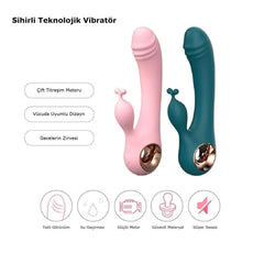 Tutma Halkalı 10 Fonksiyonlu Klitoris Ve G Spot Uyarıcı 10 Fonksiyonlu Şarjlı Vibratör