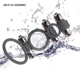 Üçlü Metal Titreşimli Kaliteli Silikon Penis Halkası