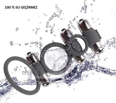 Üçlü Metal Titreşimli Kaliteli Silikon Penis Halkası