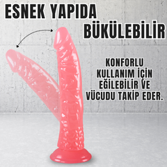 UNIQUE Realistik Dokuda Dildo Vantuzlu Gerçekçi Yapay Penis 21 CM