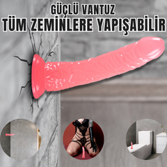 UNIQUE Realistik Dokuda Dildo Vantuzlu Gerçekçi Yapay Penis 21 CM