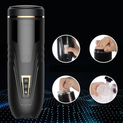 USB Şarjlı Titreşimli İleri Geri Rotasyon Hareketli Ayarlı Sesli Otomatik Mastürbatör