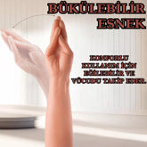 XXL Realistik Dokulu Dev King Dong Kalın Gerçekçi Anal Fisting El-Kol Dildo 26 CM