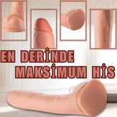 XXL Realistik Dokulu Kalın Dildo Mega Boy Gerçekçi Yapay Penis Dildo 38 CM