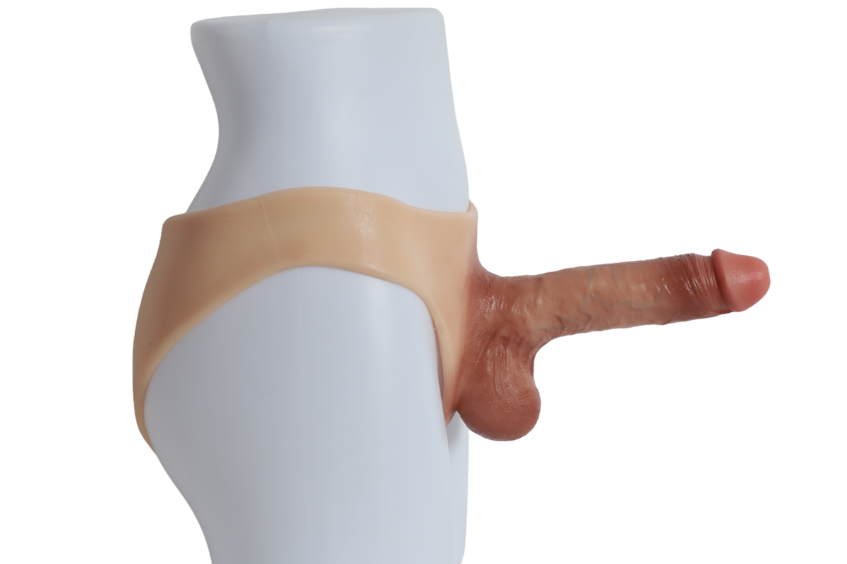 AŞK Fantazi CrossDressing Gerçekçi Dokuda Giyilebilir İçi Dolu Yapay Penis Realistik Strap-on Dildo