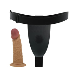 17,5 CM Belden Bağlamalı Süper Yumuşak Dokulu İçi Boş 7 cm Dolgulu Strapon Penis