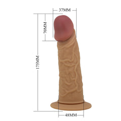 17,5 CM Belden Bağlamalı Süper Yumuşak Dokulu İçi Boş 7 cm Dolgulu Strapon Penis