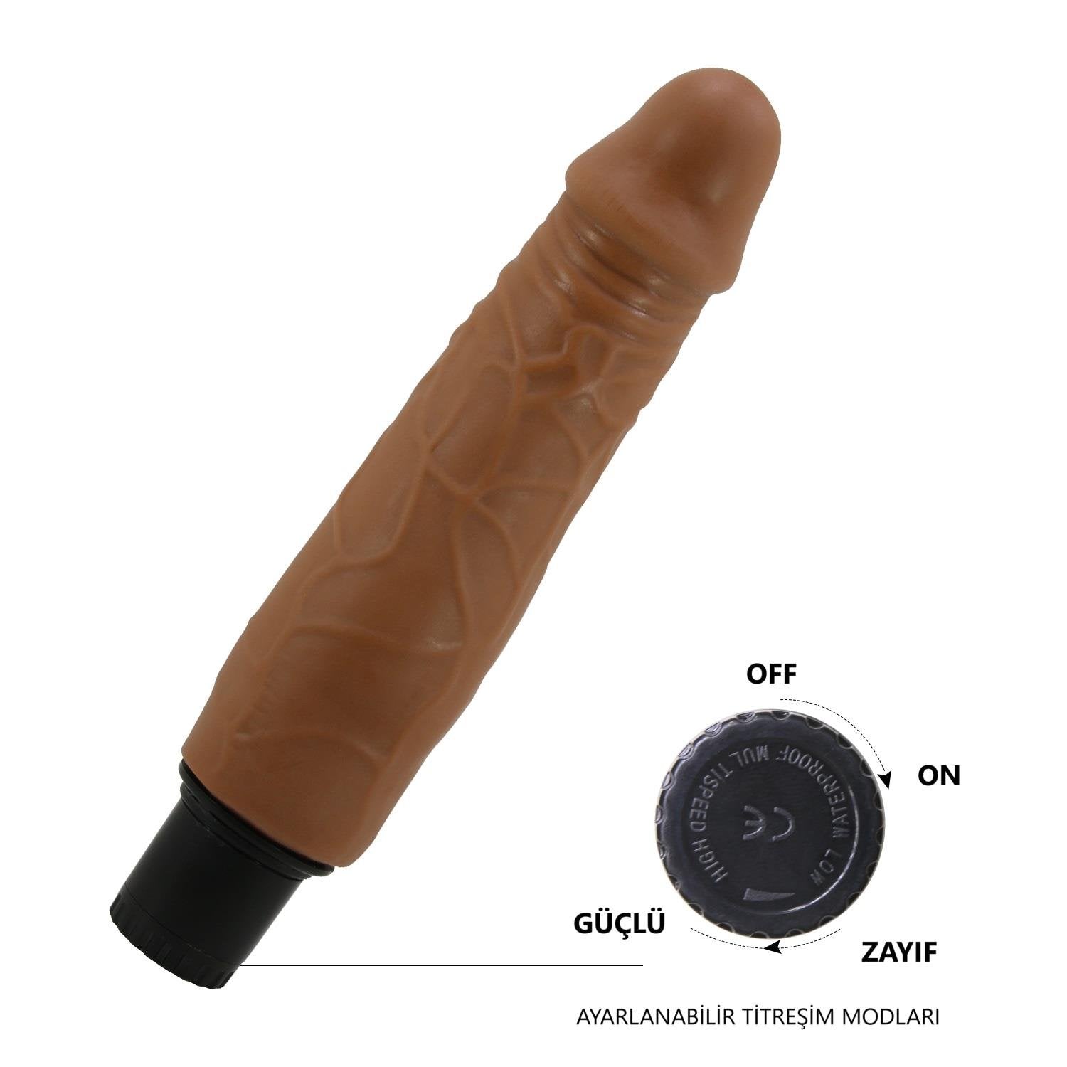 Sliding Skin Series 21.5 CM Yeni Nesil Çift Katmanlı Kayar Deri Özellikli Realistik Vibratör Penis