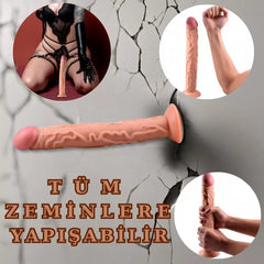 23 CM Realistik Dokulu Dildo Vantuzlu Damarlı Gerçekçi Yapay Penis Dildo