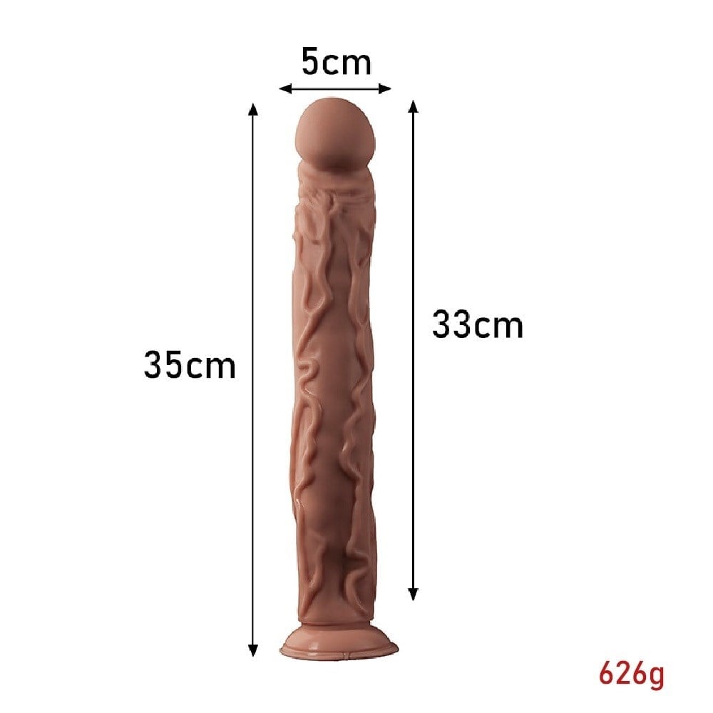 35 CM Gerçekçi Damarlı Uzun Ve Kalın Dildo Penis