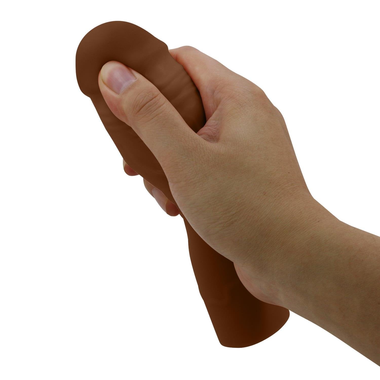 Extended Series Premium Dokulu 5 CM Dolgulu Melez Rengi Silikon Penis Kılıfı Chane