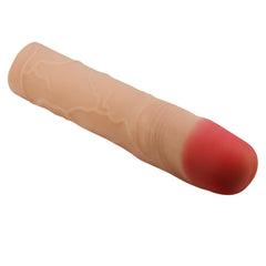 Extended Series Premium Dokulu 7,6 CM Dolgulu Ten Rengi Silikon Penis Kılıfı Kylian