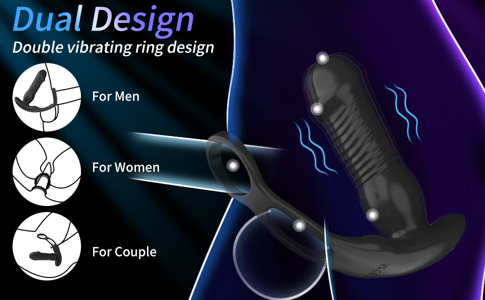 Uzaktan Kumandalı Otomatik İleri Geri Hareketli Titreşimli Ve Ring Halkalı Lüx Prostat Masaj Anal Vibratör