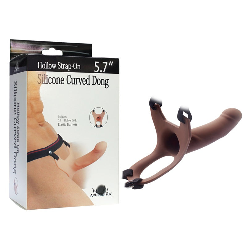 Hollow Strap On Silicone Curved Dong İçi Boş Ultra Yumuşak Dokulu Strapon Dildo Penis