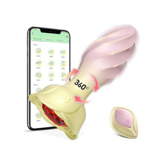 Telefon Kontrollü Gül Tasarımlı Spiral Görünümlü 360° Rotasyonlu Lüx Anal Vibratör