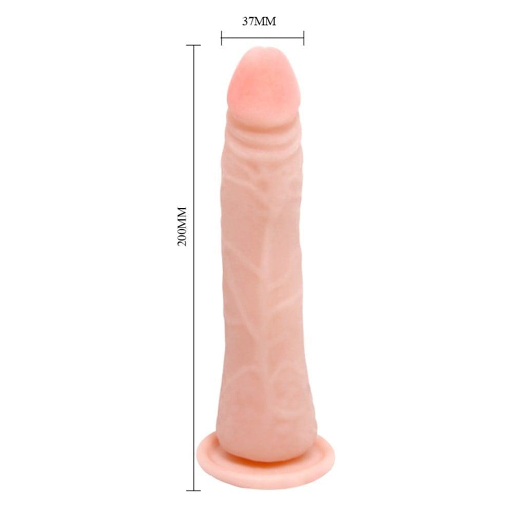Barbara 21 CM Klasik Vantuzlu Kıkırdaklı Realistik Gerçekci Penis Dildo