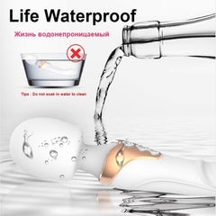 Şarjlı Esnek Başlıklı Çift Başlı Çift Titreşimli Masaj Aleti – Klitoris & G-Nokta “Wand” Vibratör | Kırmızı