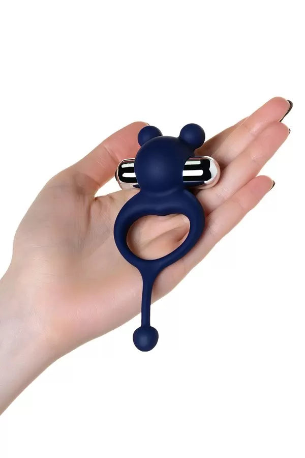 Fantazi Maymunu Klitoral Uyarıcı Silikon Penis Halkası Mavi 