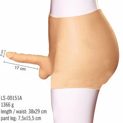 Giyilebilir Şort Model Full Realistik 17 CM Süper Panty Strapon Dildo Penis