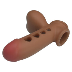Airbag Penis Sleeve Hava Yastıklı Premium Melez Rengi Silikon Penis Kılıfı Tyronn