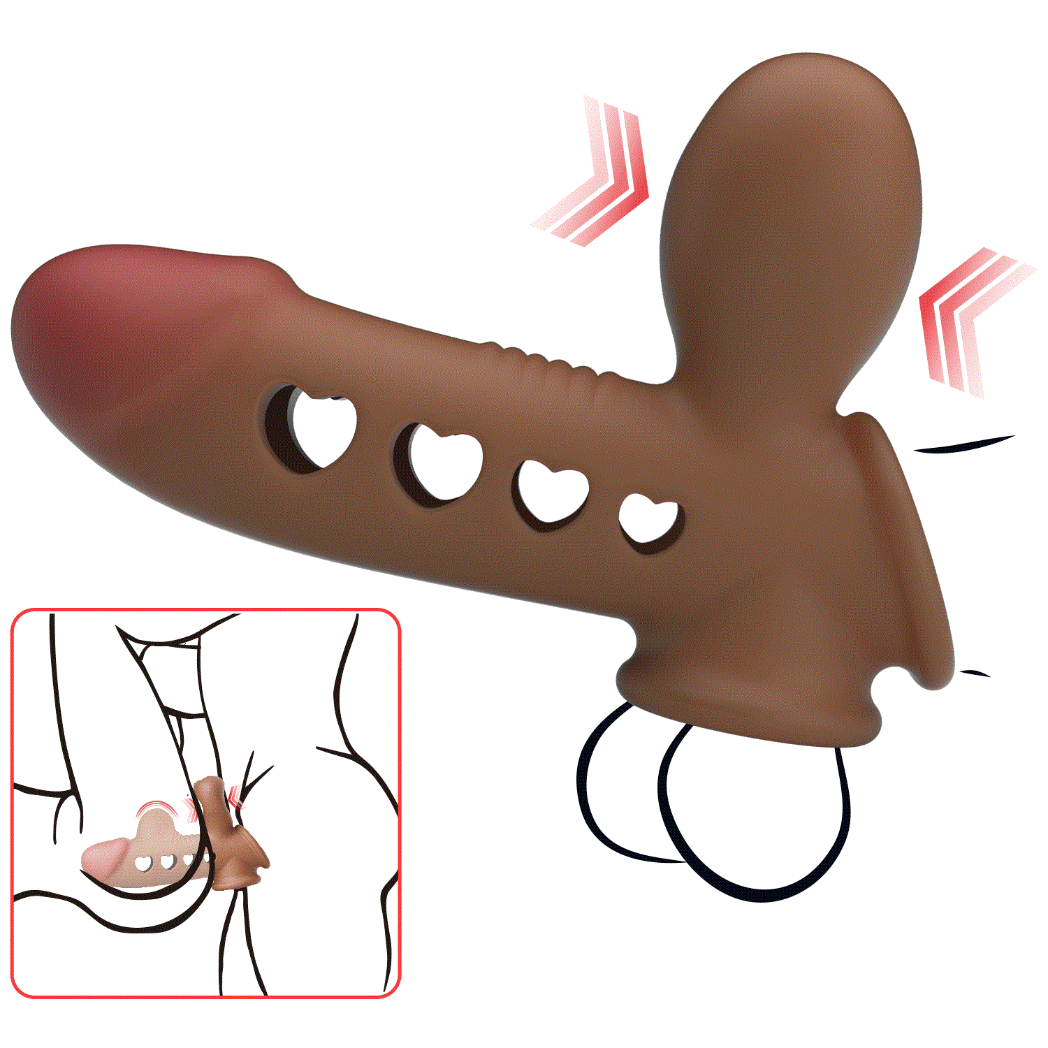 Airbag Penis Sleeve Hava Yastıklı Premium Melez Rengi Silikon Penis Kılıfı Tyronn