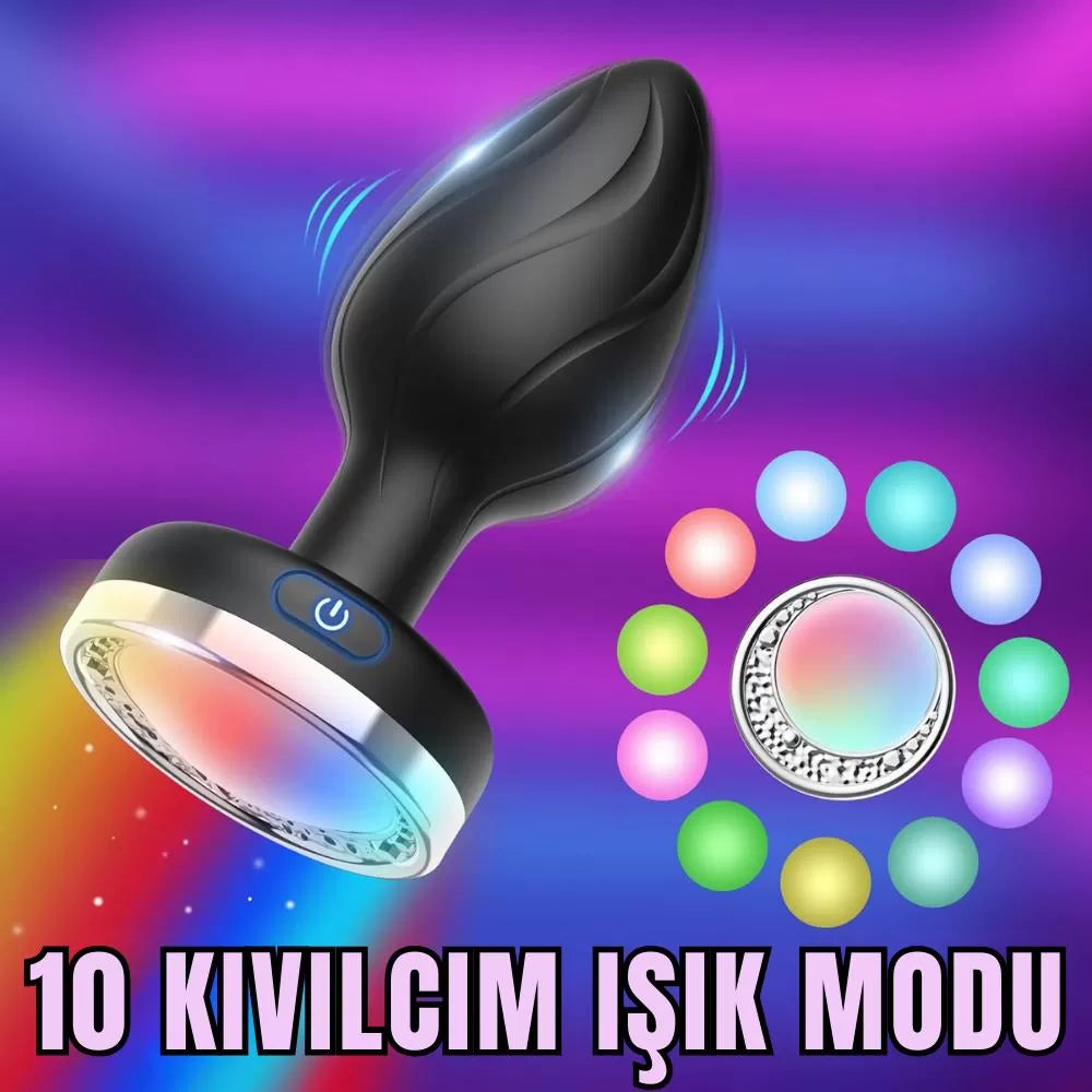 Işıklı Anal Plug Titreşimli Kablosuz Kumandalı Giyilebilir Anal Vibratör