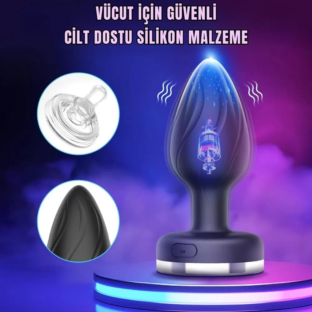 Işıklı Anal Plug Titreşimli Kablosuz Kumandalı Giyilebilir Anal Vibratör