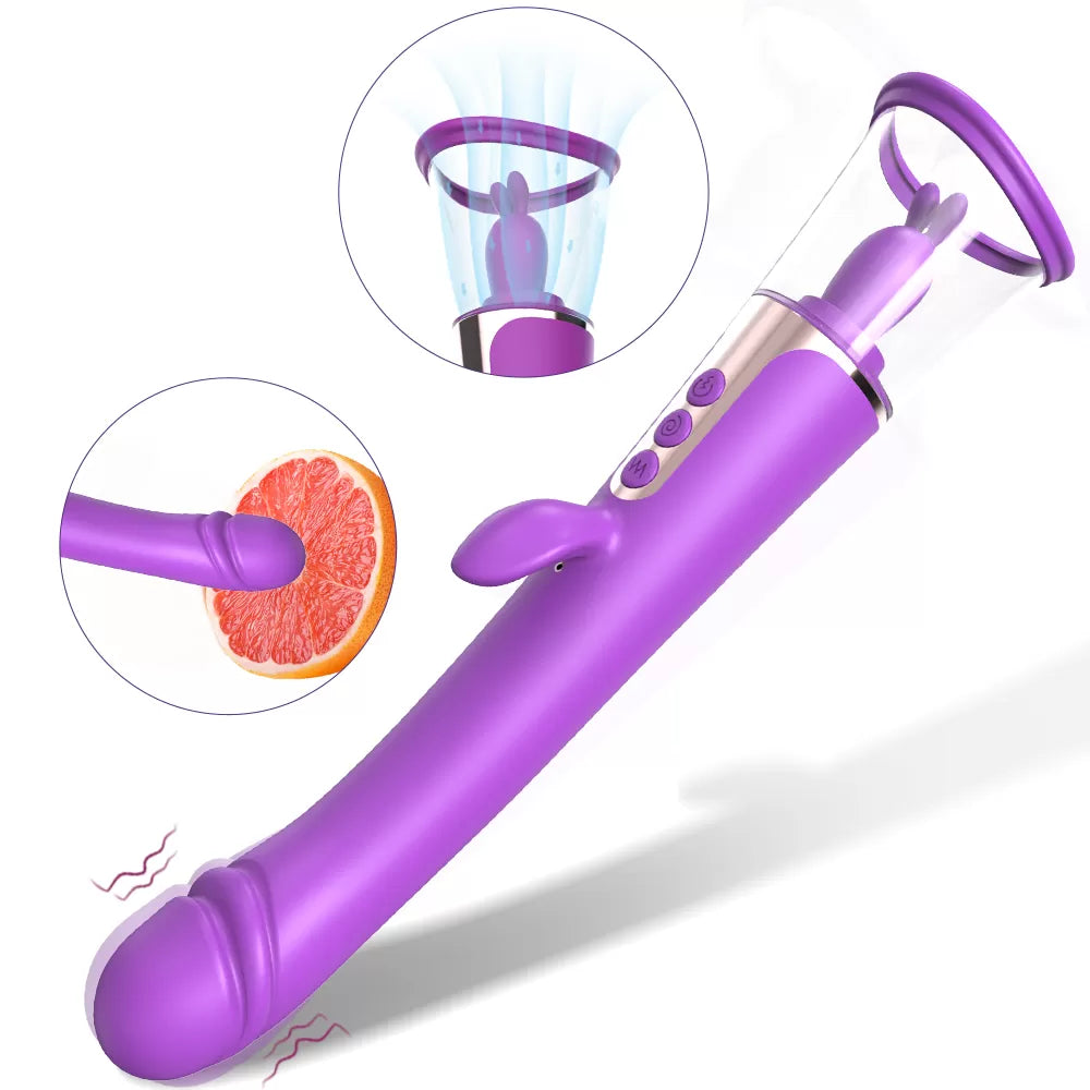 Klitoris ve G-Spot Uyarıcı Emiş Güçlü Dil Simülasyon Rabbit Vibratör