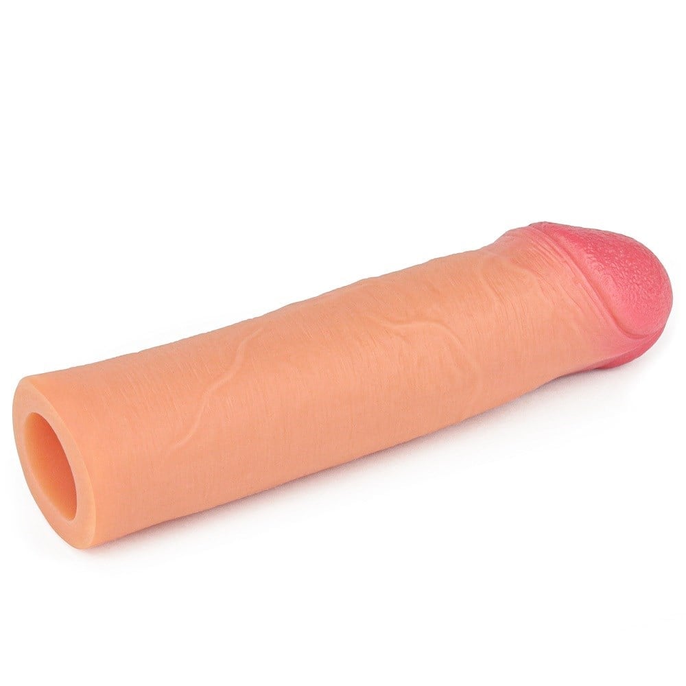 Nature Extender Sünnetsiz Ultra Gerçekçi 5,5 CM Dolgulu Premium Dokulu Penis Kılıfı