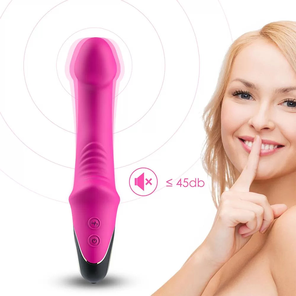Pembe Şarjlı Esnek G Nokta ve Klitoris Uyarıcı Yapay Penis Vibratör
