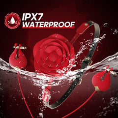 Aşk Fantazi Gül Tasarımlı Ağız Tıkacı ve Titreşimli Meme Kıskaç Seti