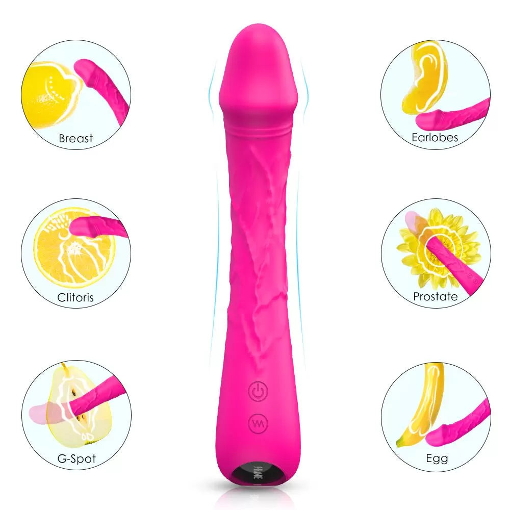 Şarjlı Esnek Bükülebilir G Nokta Uyarıcı Güçlü Titreşimli Yumuşak Yapay Penis Vibratör