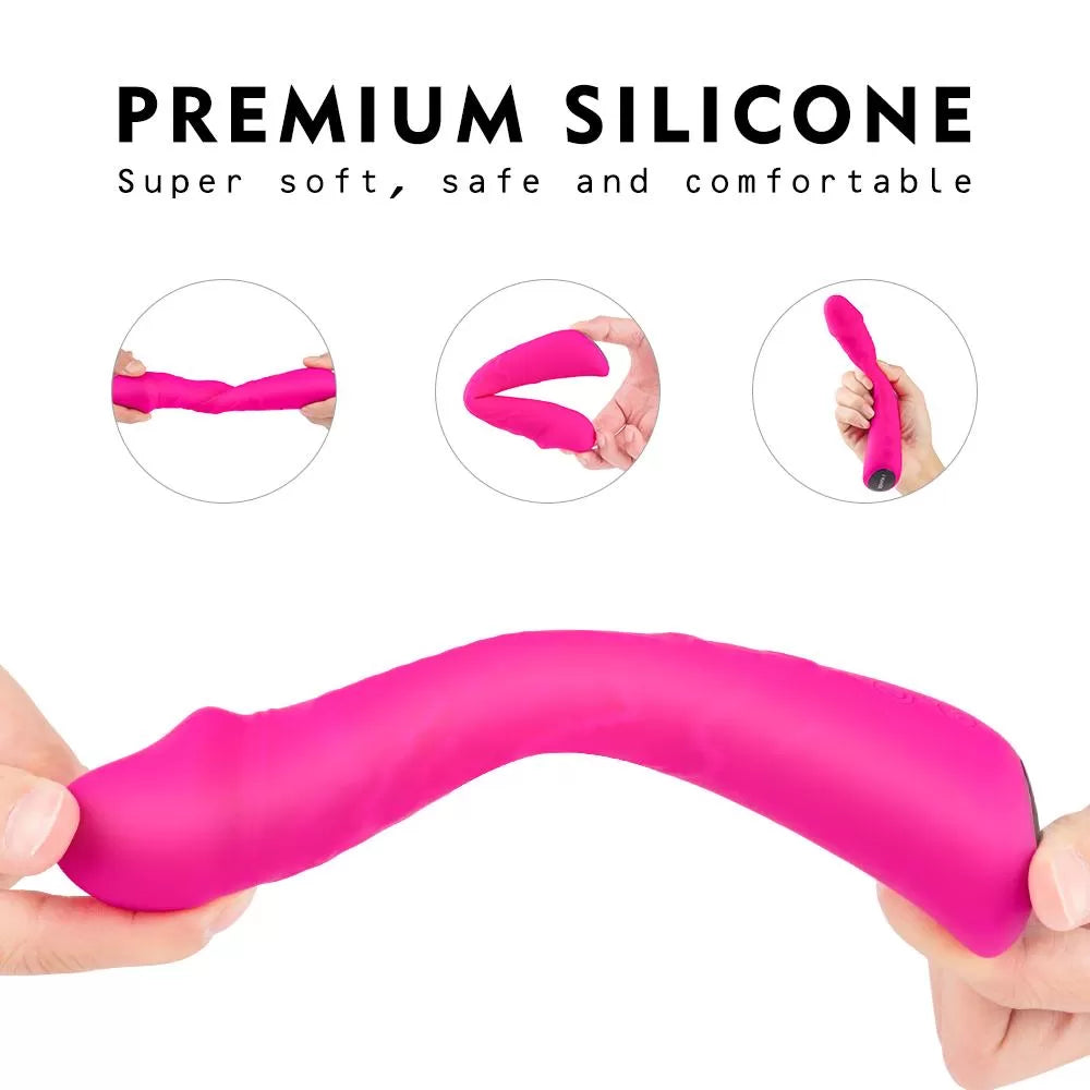 Şarjlı Esnek Bükülebilir G Nokta Uyarıcı Güçlü Titreşimli Yumuşak Yapay Penis Vibratör