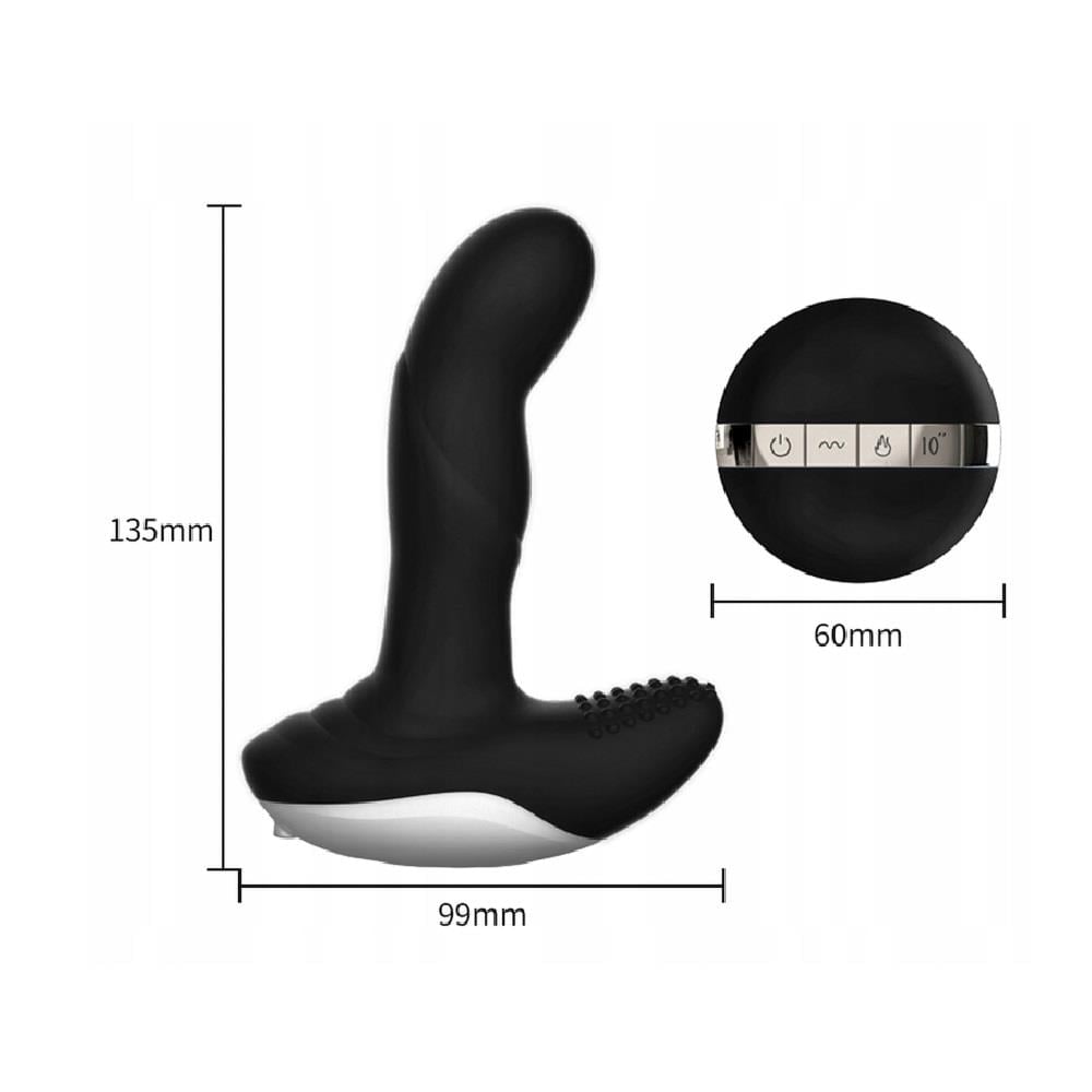 USB Manyetik Şarjlı Uzaktan Kumandalı Uyarıcı Fonksiyonlu Isıtmalı Anal Vajinal Teknolojik Vibratör
